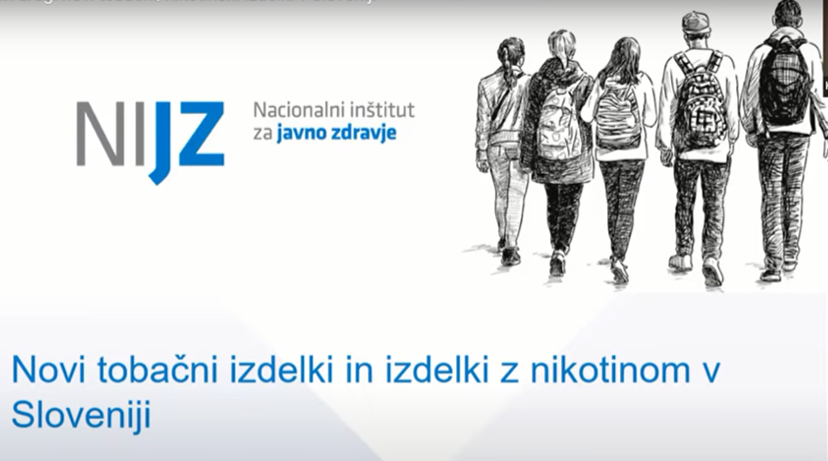 Vabilo k ogledu posnetka NIJZ-a: Elektronske cigarete in drugi novi tobačni/nikotinski izdelki v Sloveniji
